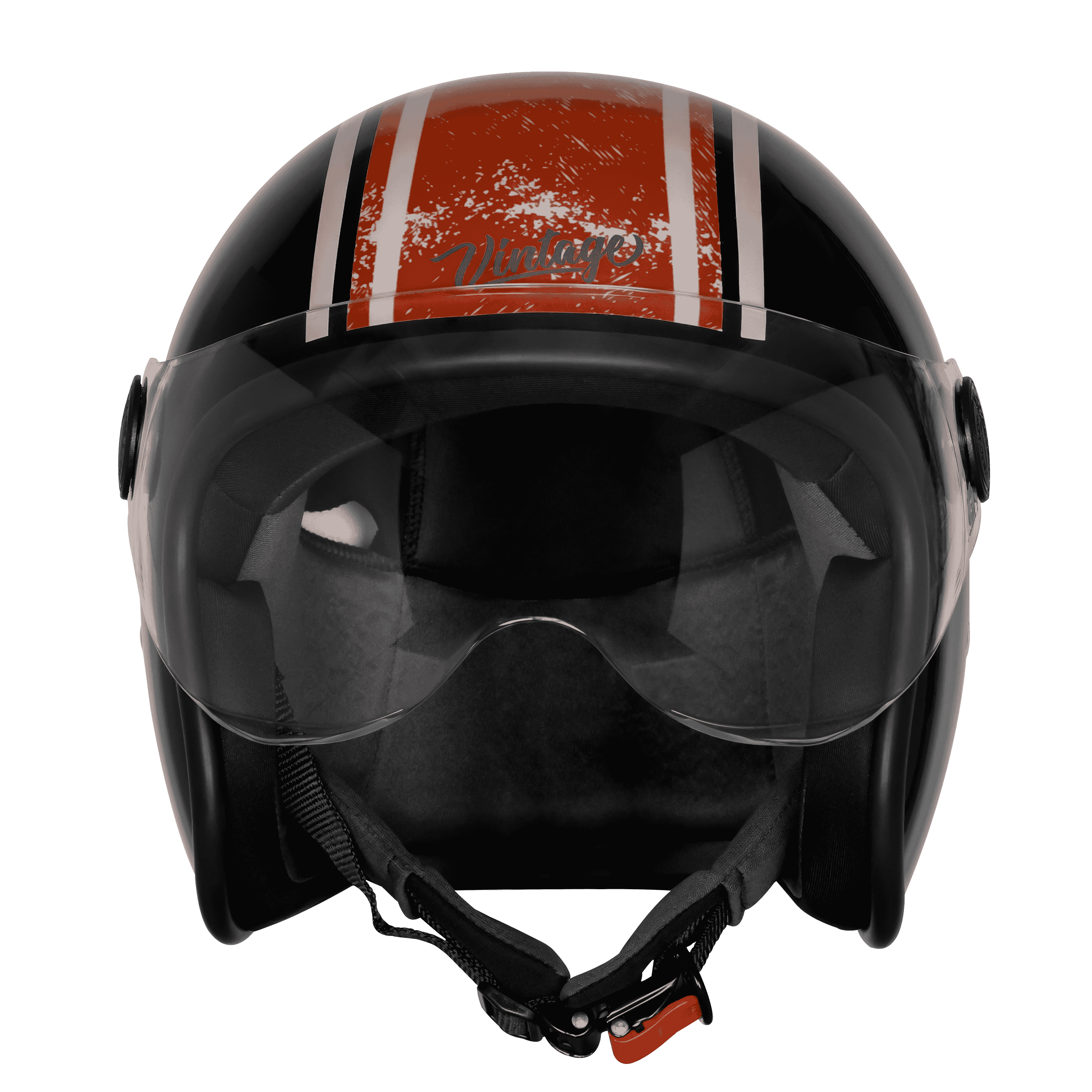 SBH-54 VINTAGE RACERS GLOSSY BLACK WITH DARK RED